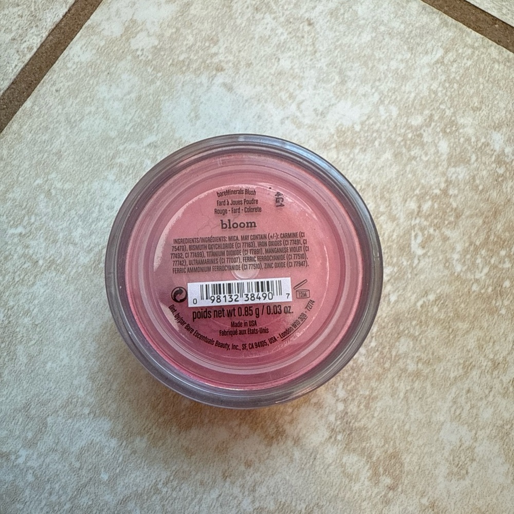 BareMinerals Loose Powder blush in Bloom, New/Sealed